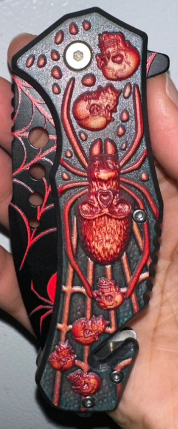 8.5” Red Spider Tactical Spring Assisted Open Blade Folding Pocket Knife Cool Knife Cute Knife Hunting Knife